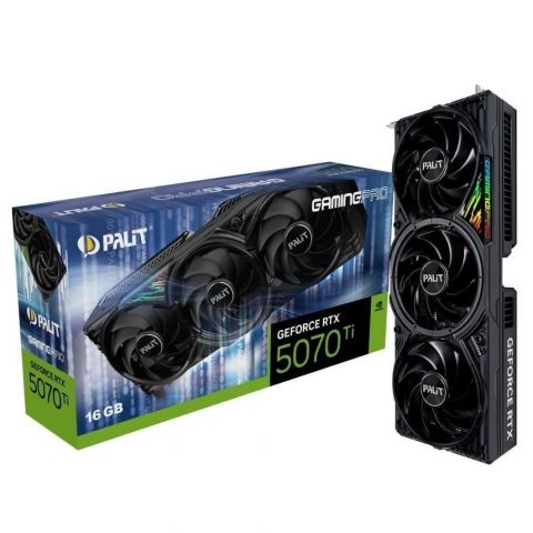 Видеокарта GF RTX 5070 Ti 16GB GDDR7 GamingPro Palit (NE7507T019T2-GB2031A)