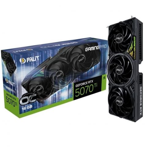 Видеокарта GF RTX 5070 Ti 16GB GDDR7 GamingPro OC Palit (NE7507TS19T2-GB2031A)