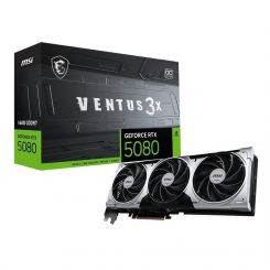 Відеокарта GF RTX 5080 16GB GDDR7 Ventus 3X OC Plus MSI (GeForce RTX 5080 16G VENTUS 3X OC PLUS)