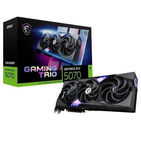 Видеокарта GF RTX 5070 12GB GDDR7 Gaming Trio OC MSI (GeForce RTX 5070 12G GAMING TRIO OC)
