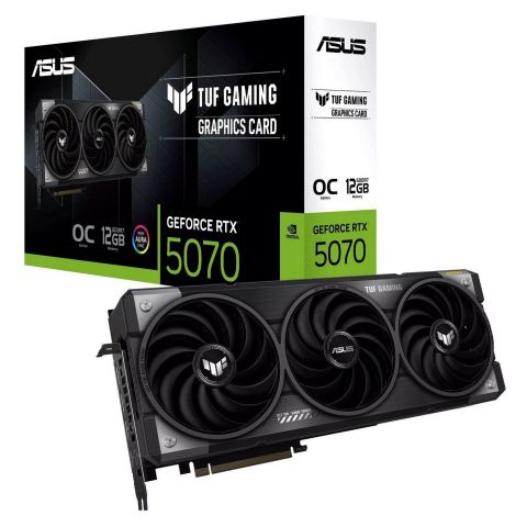 Видеокарта GF RTX 5070 12GB GDDR7 TUF Gaming OC Asus (TUF-RTX5070-O12G-GAMING)
