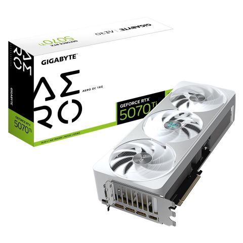 Видеокарта GF RTX 5070 Ti 16GB GDDR7 Aero OC Gigabyte (GV-N507TAERO OC-16GD)