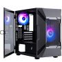 Корпус 1stPlayer D3-A-BK-1F7-14-1F7 Black без БП
