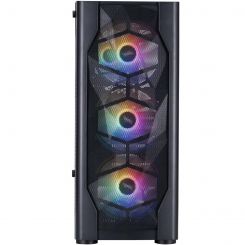 Корпус 1stPlayer D4-BK-4F1 Black без БП