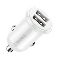 Автомобильное зарядное устройство Baseus Grain Pro 4.8A 2USB White (CCALLP-02)