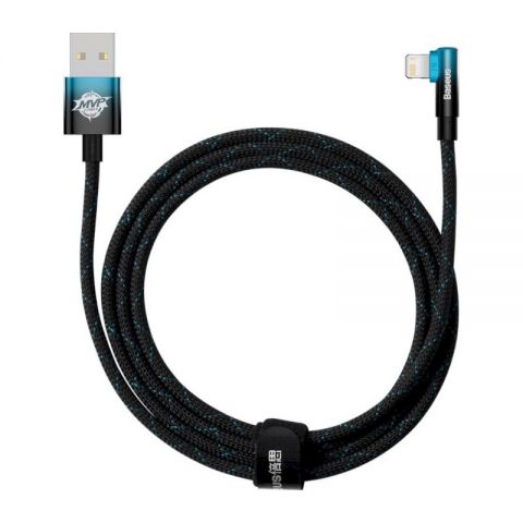 Кабель Baseus MVP 2 USB - Lightning, 2.4A, 2м Black/Blue (CAVP000121)