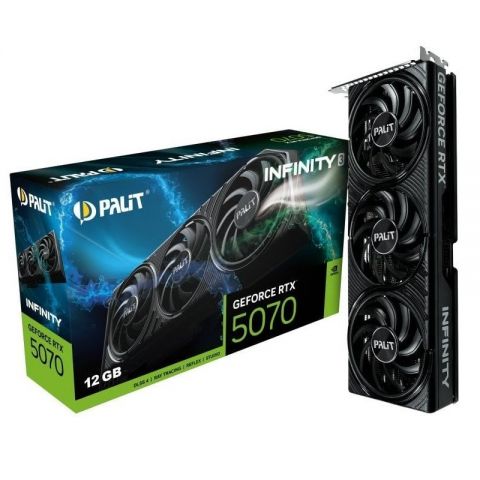 Видеокарта GF RTX 5070 12GB GDDR7 Infinity 3 Palit (NE75070019K9-GB2050S)