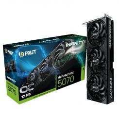 Видеокарта GF RTX 5070 12GB GDDR7 Infinity 3 OC Palit (NE75070S19K9-GB2050S)