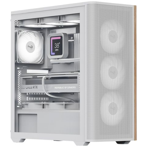Корпус AeroCool D501A-G-WT-v2 (ACCM-DS01043.21) White без БП