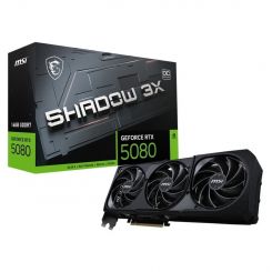 Відеокарта GF RTX 5080 16GB GDDR7 Shadow 3X OC MSI (GeForce RTX 5080 16G SHADOW 3X OC)