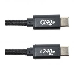 Кабель San Guan USB Type-C - USB Type-C (M/M) PD 240W, 3м, Black (CA914128)