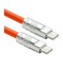 Кабель PowerPlant USB Type-C - USB Type-C (M/M) PD 120W, 3м, Orange (CA913923)