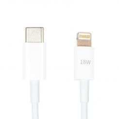 Кабель PowerPlant USB Type-C - Lightning, 18W, 1м (CA913268)