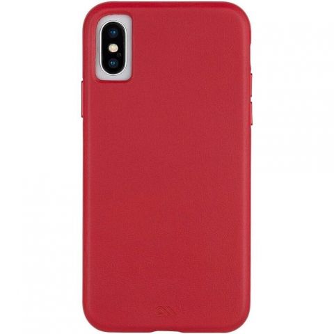 Чeхол-накладка Case-Mate Barely There Leather для Apple iPhone X / iPhone XS Red (CM037748)