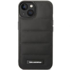 Чeхол-накладка Karl Lagerfeld Quilted Puffy Metal Logo для Apple iPhone 15 Black (KLHCP15SPSQAK)