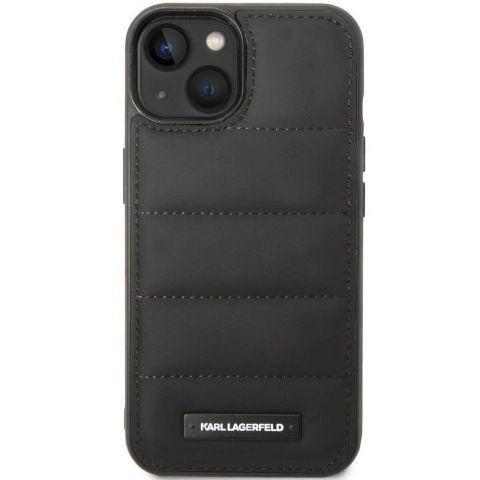 Чeхол-накладка Karl Lagerfeld Quilted Puffy Metal Logo для Apple iPhone 15 Black (KLHCP15SPSQAK)