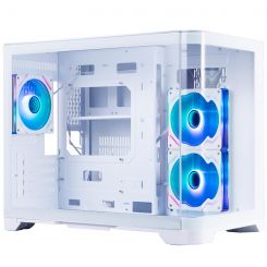 Корпус 1stPlayer UV6-WH-2FC7R-W-1FC7-W White без БП