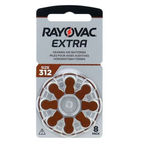Батарейка Rayovac Extra 312 (312AUX-8XEMF) BL 8 шт (для слуховых аппаратов)