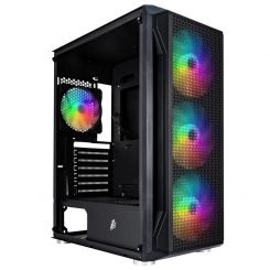 Корпус 1stPlayer X5-BK-4F1 Black без БП