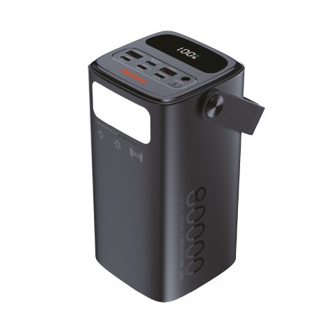 Универсальная мобильная батарея Techno 80000mAh PD 65W QC 3.0 Black (powerbank-80)
