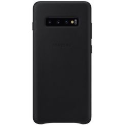 Чехол-накладка Samsung Leather Cover для Samsung Galaxy S10+ SM-G975 Black (EF-VG975LBEGRU)