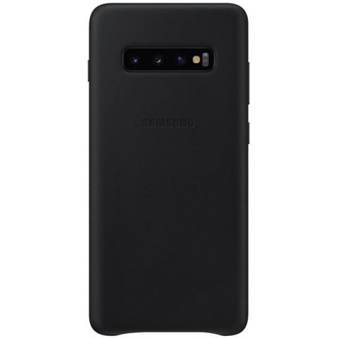 Чехол-накладка Samsung Leather Cover для Samsung Galaxy S10+ SM-G975 Black (EF-VG975LBEGRU)