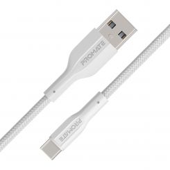 Кабель Promate xCord-AC200 USB - USB Type-C (M/M), 2 м, White (xcord-ac200.white)
