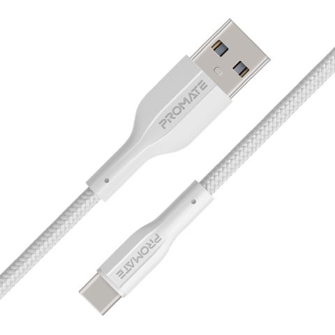Кабель Promate xCord-AC200 USB - USB Type-C (M/M), 2 м, White (xcord-ac200.white)
