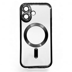 Чeхол-накладка BeCover TPU Chrome Case MagSafe для Apple iPhone 16 Plus Black (712075)