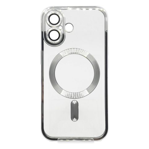 Чeхол-накладка BeCover TPU Chrome Case MagSafe для Apple iPhone 16 Plus Silver (712078)