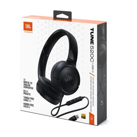 Гарнитура JBL Tune 520C Black (JBLT520CBLK)