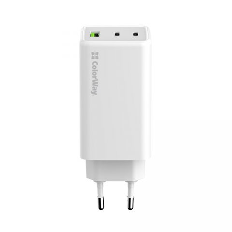 Сетевое зарядное устройство ColorWay GaN Mini 100W PD Port PPS USB (USB-2C1A) White (CW-CHS061PD-WT)