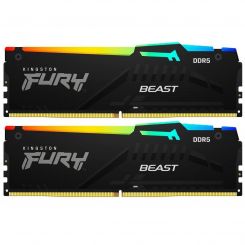 Модуль памяти DDR5 2x32GB/5600 Kingston Fury Beast RGB Black (KF556C36BBE2AK2-64)