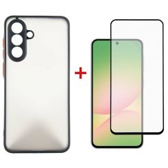 Чeхол-накладка Dengos Matt для Samsung Galaxy A56 SM-A566 Black (DG-KM-141) + защитное стекло