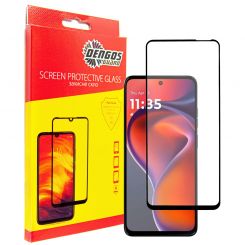 Защитное стекло Dengos для Motorola G15/G15 Power Black Full Glue (TGFG-397) 