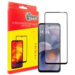 Защитное стекло Dengos для Motorola G55 Black Full Glue (TGFG-398) 