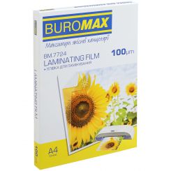 Пленка для ламинирования Buromax (BM.7724), глянцевая, А4, 100мк, 100 шт