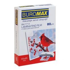 Пленка для ламинирования Buromax (BM.7713), глянцевая, 65x95мм, 80мк, 100 шт