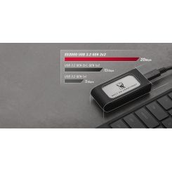 Накопитель внешний SSD Portable USB 2.0ТB Kingston XS2000 BoC Silver (SXS2000/2000GA)