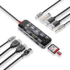 USB-хаб Promate TransHub-Pro USB Type-C Grey 