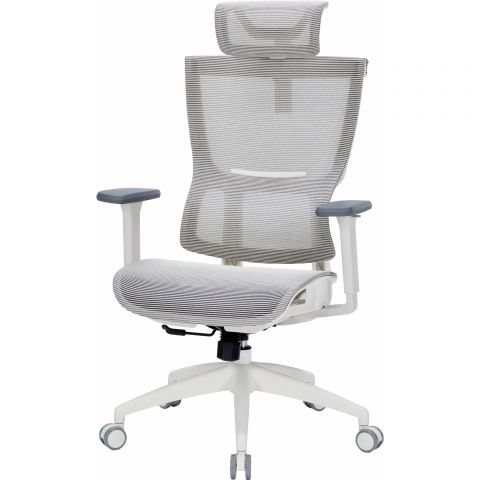 Кресло офисное Officepro Elegant OC660-W-LG-LG White/Light Gray Кресло офисное Officepro Elegant OC660-W-LG-LG White/Light Gray