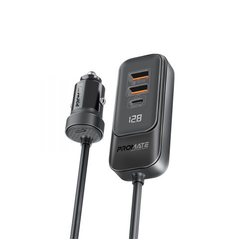 Автомобильное зарядное устройство Promate GearHub 120W Black