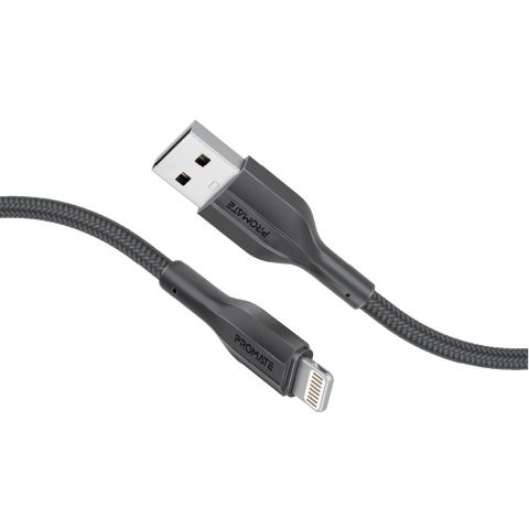 Кабель Promate xCord-Ai200 USB - Lightning (M/M), 2 A, 2 м, Black
