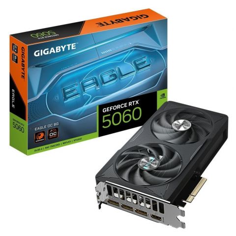 Видеокарта GF RTX 5060 8GB GDDR7 Eagle OC Gigabyte (GV-N5060EAGLE OC-8GD)