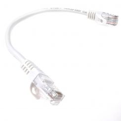 Патч-корд литой EServer UTP, RJ45, Cat.5e, 0,25m, белый (CORD-0.25M-WHITE)