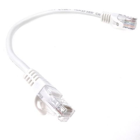 Патч-корд литой EServer UTP, RJ45, Cat.5e, 0,25m, белый (CORD-0.25M-WHITE)