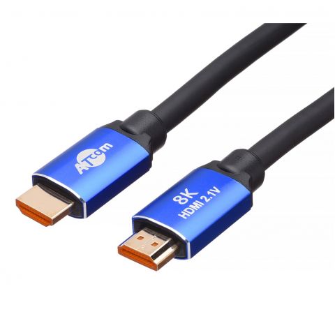 Кабель ATcom HDMI - HDMI V 2.1 (M/M), Real 8K 48Gbps, 1 м, Black/Blue (88801)