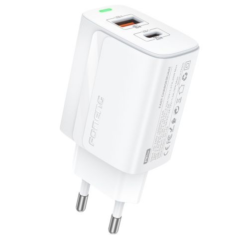 Зарядное устройство Foneng EU66 (USBх3A, USB-Cх3A,) 20W White (EU66-CH-W)