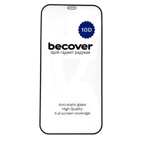 Защитное стекло BeCover для Apple iPhone 12 10D Black (711324) Защитное стекло BeCover для Apple iPhone 12 10D Black (711324)