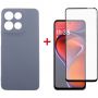 Чeхол-накладка Dengos для Motorola G15/G15 Power Grey Full Glue (DG-KM-147) + защитное стекло